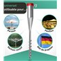 Manchon de Sol pour sèche-Linge Rotatif Ø25-55mm ancrage au Sol Pied de Parasol Pointe de Terre Manchon à Visser pour Plage Ancr
