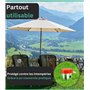 Manchon de Sol pour sèche-Linge Rotatif Ø25-55mm ancrage au Sol Pied de Parasol Pointe de Terre Manchon à Visser pour Plage Ancr