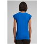 Build Your Brand Femme À Épaules Dénudées pour T-Shirt, Bleu Vif, M EU