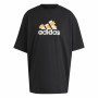 T-shirt à manches courtes femme Adidas Flower Pack Bos Noir