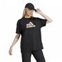 T-shirt à manches courtes femme Adidas Flower Pack Bos Noir