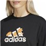 T-shirt à manches courtes femme Adidas Flower Pack Bos Noir