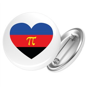 Huuraa badge Drapeau de la fierté LGBTQ Pi-Polyamour Taille de la broche cadeau 59 mm Drapeau de la fierté LGBTQ Pi-Polyamour ac