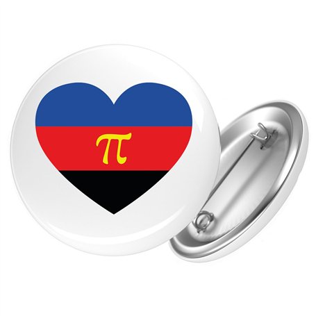 Huuraa badge Drapeau de la fierté LGBTQ Pi-Polyamour Taille de la broche cadeau 59 mm Drapeau de la fierté LGBTQ Pi-Polyamour ac