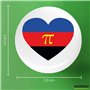 Huuraa badge Drapeau de la fierté LGBTQ Pi-Polyamour Taille de la broche cadeau 59 mm Drapeau de la fierté LGBTQ Pi-Polyamour ac