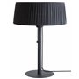 Chauffage de Terrasse Moderne en Acier Autoportant Électrique 1500 W Halogène Portatif Accessoire de Jardin Patio Noir Olleria