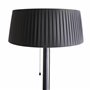 Chauffage de Terrasse Moderne en Acier Autoportant Électrique 1500 W Halogène Portatif Accessoire de Jardin Patio Noir Olleria