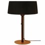 Chauffage de Terrasse Moderne en Acier Autoportant Électrique 1500 W Halogène Portatif Accessoire de Jardin Patio Noir Olleria