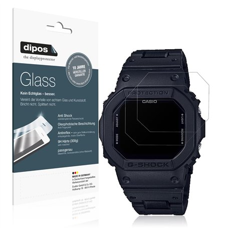 dipos I 2x Protection ecrán mat compatible avec Casio G-Shock GW-B5600BC-1B Verre souple Film Protecteur 9H