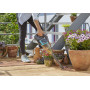 Gardena aspirateur à main d’extérieur EasyClean Li + station de charge murale : aspirateur sur batterie pour particules humides 