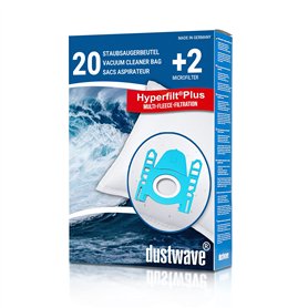 Dustwave® 20 Sac d'aspirateur pour Siemens VSZ6GPX1 Z6.0 Extreme Green Power - très efficace avec fermeture hygiénique & Microfi