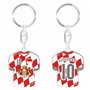 daged Porte-clés Monaco - En forme de maillot - Revêtement en résine - Effet 3D + autocollant - Fonctionnalité pratique