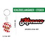 daged Porte-clés Monaco - En forme de maillot - Revêtement en résine - Effet 3D + autocollant - Fonctionnalité pratique, multico