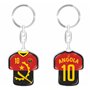 daged Porte-clés Angola - En forme de maillot - Revêtement en résine - Effet 3D - Avec autocollant - Fonctionnalité pratique
