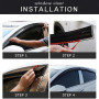 LJCXZS Deflecteur Vitre Voiture pour BMW X1 U11 2023 2024,Déflecteurs Vent d'air Déflecteurs Fenêtre Latérale Déflecteurs Pluie 