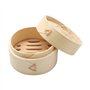 Panonw Lot de 2 porte-savons en bambou naturel avec couvercle et distributeur de savon pour salle de bain