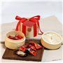 Panonw Lot de 2 porte-savons en bambou naturel avec couvercle et distributeur de savon pour salle de bain, douche, cuisine