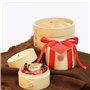 Panonw Lot de 2 porte-savons en bambou naturel avec couvercle et distributeur de savon pour salle de bain, douche, cuisine