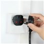 Cablepelado Adaptateur de prise de britannique à prise européenne Noir