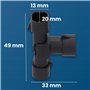 Superseal Connecteur en T I 1,5 mm² I Fiche 2 pôles I Répartiteur 3 voies I Adaptateur multiple pour câblage I Noir