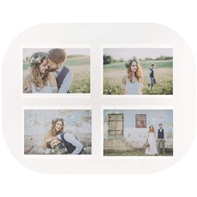 Lot de 6 sets de table lavables en plastique pour 4 photos 10 x 15 cm Format paysage Transparent
