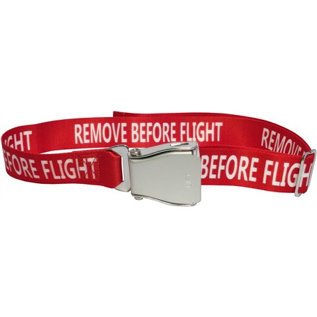 Skybelt Ceinture d'avion REMOVE BEFORE FLIGHT - Rouge
