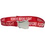 Skybelt Ceinture d'avion REMOVE BEFORE FLIGHT - Rouge