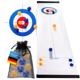 all Kids United® Ensemble de Jeu de Table Curling - Jeu Familial Curling Jeu de société - Bowling sur Glace Jeu de Table Jeu de