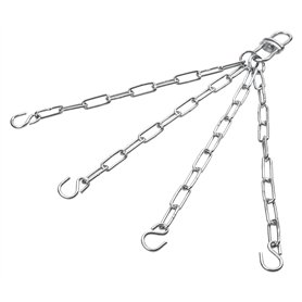 Bad Company Chaîne en acier pour sac de frappe et punching ball Chromé 48 cm
