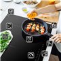 2 kW / 5 Zones de cuisson / 9 niveaux de puissance / 2 zones flexibles/Chauffage rapid