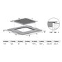 KKT KOLBE Plaque à induction / 77 cm / 11,2 kW / 5 Zones de cuisson / 9 niveaux de puissance / 2 zones flexibles/Chauffage rapid
