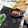 Plaque de cuisson vitrocéramique 80 cm / 8,7 kW / 5 zones de cuisson / 9 niveaux de puissance / Triple et zone de cuisson / CH77