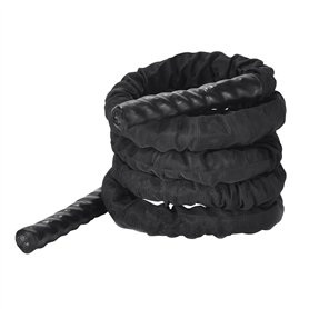 POWRX Corde de combat pour la force et l'endurance - Corde de sport torsadée à 3 cœurs - Corde d'entraînement de fitness pour am