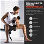 POWRX Haltères de Musculation Hexagonales en Fonte Barre Chromée avec Enveloppe en Caoutchouc Résistant (paire haltere poids 2kg