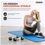 POWRX Haltères de Musculation Hexagonales en Fonte Barre Chromée avec Enveloppe en Caoutchouc Résistant (paire haltere poids 2kg