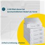 SCHÄFER SHOP Lot de 5 paquets de 500 feuilles de papier A4 - 80 g/m² - Pour imprimante laser et fax - Blanc