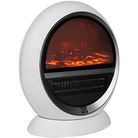 Deuba Radiateur électrique effet cheminée LED transportable 2 niveaux chauffage pour intérieur décoration