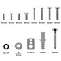 deleyCON VESA Jeu de Vis 66 Pièces pour TV Support Mural Vis de Montage Vis Goujons Rondelles M4 M6 M8