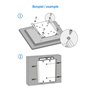 deleyCON VESA Jeu de Vis 66 Pièces pour TV Support Mural Vis de Montage Vis Goujons Rondelles M4 M6 M8