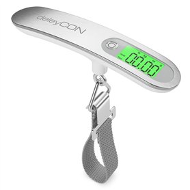 deleyCON Pèse-bagages numérique portable avec écran (jusqu'à 50 kg