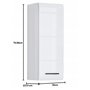 trendteam smart living 1116-501-01 Skin Placard Murale de Salle de Bain Blanc Ultrabrillant LxHxP 30x77x23 cm