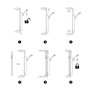 kwmobile Support Tablette Voiture - Support Universel pour Pare-Brise avec Fixation par Ventouse et Rotation 180° - 11-20,7 cm -