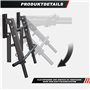 GORILLA SPORTS® Barre Traction - Murale, Pliable, 4 en 1, 3 Anneaux pour Sac de Frappe, Poignées Rembourrées, Charge Max 300 kg,