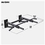 GORILLA SPORTS® Barre Traction - Murale, Pliable, 4 en 1, 3 Anneaux pour Sac de Frappe, Poignées Rembourrées, Charge Max 300 kg,
