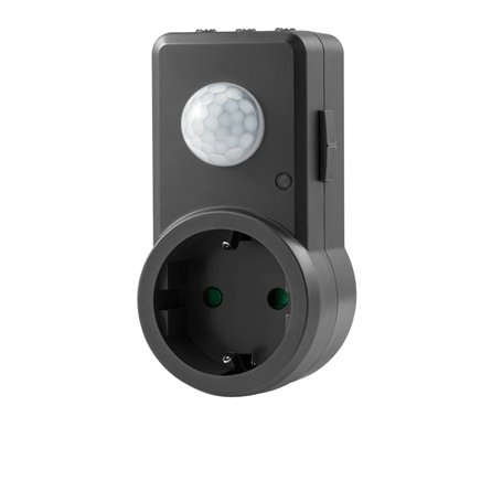 Conecto Détecteur de Mouvement Infrarouge pour Prises Intérieures - Noir - SA-CC50212-G - Détection à 120°