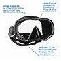 Scubapro Masque Solo Blanc Jupe Noire Kit de détendeur pour plongée en Eau Froide Unisex-Adult, Black-Black, One Size
