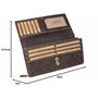 LEAS Portefeuille pour femme, cuir véritable, marron foncé - Vintage-Collection