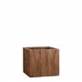 Pflanzwerk® Pot de Fleur Cube Jardinière Brun Roux 23x23x23cm *Résistant au Gel* *Protection UV* *Qualité européenne*