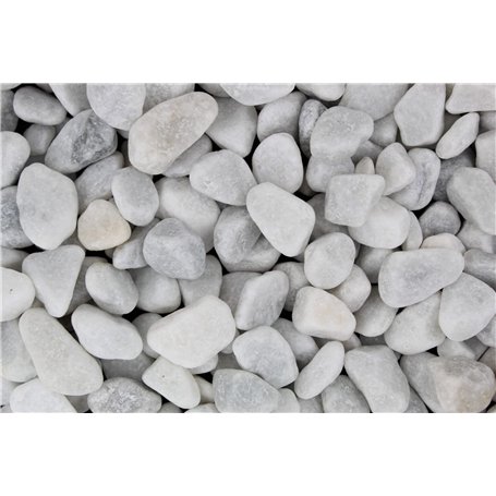 Gartenwelt Riegelsberger Gravier de jardin naturel - 25 kg - Grain de Carrara - 15-25 mm - Gravier décoratif - Pierres