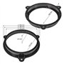 tomzz Audio 2838-002 Anneaux de Haut-parleurs Adaptateurs Supports compatibles avec Nissan Micra Juke Dacia Lodgy Sandero Logan 